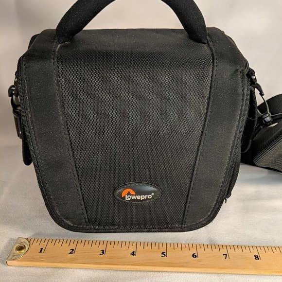 Lowepro Camera Bag Case Black Handle Shoulder Strap Multiple Pockets Adjustable - Picture 8 of 13